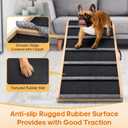 Dog Ramp for Bed - Extra Wide 17, Non-Slip Rubber Surface Excellent Traction, Pet Ramp for Small Large Dogs to Get on High Couch Car, Hold up to 200lb, Adjustable, Foldable