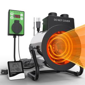 Buyplus Outdoor Heaters, Portable Space Heater Overheat Protection, Electric Space Heater for Outdoor Indoor Use, Garage, Office, Bedroom