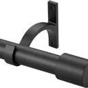 Matte Black Curtain Rods 28-149", Splicing Window Treatment With Cap Finials, Adjustable 1-Inch Telescoping Drapery Rod, Decorative (28-149", Matte Black)
