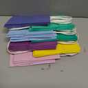 qiqee 100Pcs Paper Gift Bags with Handles - 4.5"2.5"6" Mini Party Favor Bags - 24 Solid Colors