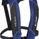 Onyx A/M-24 Automatic/Manual Inflatable Life Jacket, U.S. Coast Guard Approved, Low Profile, Compact Design, Manual Convertible Inflation Option