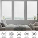 Cordless Cellular Shades, No Tools No Drill Light Filtering Honeycomb Shades Pleated Blinds for Windows Double Curved No-Pull Honeycomb Shade Semi-Blackout (White, 36" W x 48" H)
