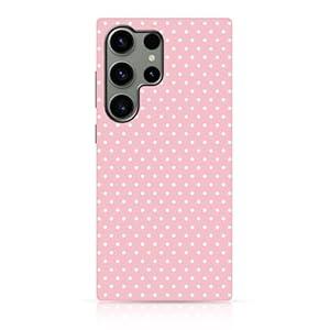Owncase for Samsung Galaxy S24 Ultra Case Cute Fashion Polka Dot Phone Case for Women Girls Shockproof Slim TPU and Hard PC Protective Cover, Pink