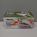 Mueller Pro-Series 10-in-1, 8 Blade Stainless Steel Multi Vegetable Chopper And Mandoline Slicer, Kitchen Tools and Gadgets, Food and Veggie Chopper, Mincer, Dicer, French Fry Cutter, White Sand/Pastel Green