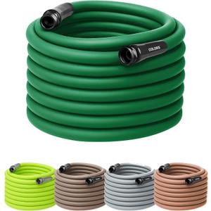 Flexzilla Colors Garden Hose 5/8 in. x 100 ft., Lightweight All-Weather Water Hose, Durable and Flexible, Leak-Free Connections, Forest Green