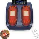 Electric Foot Massager with Heat for Neuropathy Plantar Fasciitis Pain FSA HSA Eligible Vibration Shiatsu Heated Foot Massager Pain Circulation Feet Massager for Pain Relief Improve Muscle Relaxation