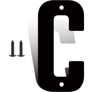 8 Inch Large Metal Letters, Metal House Letters, Modern Black House Address Letter for Outside, Outdoor Address Letter for Apartment Home Street Office Mailbox (C)