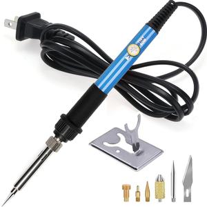 Wood Burning Kit, WoodBurning Tool Adjustable Temperature 200~450 Pyrography Kit for Adults Beginners (Bue)
