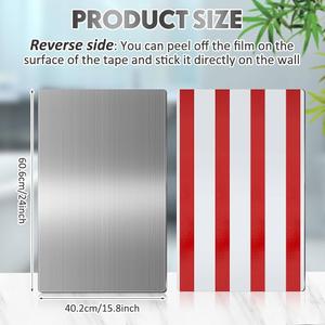 24" x 16" Stainless Steel Backsplash Panel Hand Dryer Splash Guard Wall Backsplash Protector with Ultra Strength Adhesive for Bathroom, Kitchen, Stovetop