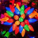 Minetom C9 Christmas Lights Outdoor, 150FT 75 LED Multicolor String Lights, Waterproof Connectable UL Certified C9 Lights for Xmas Tree Patio Roofline Garden Yard Holiday Party Indoor Outdoor Decor