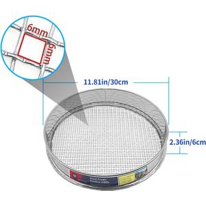 Stainless Steel Mesh Screen 304 1/4" Soil Sifter