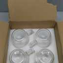 YUNCANG Double Wall Coffee Mugs, (4-Pcak) 16 Ounces-Clear Glass with Handle,lnsulated,Cappuccino,Tea,LatteCups,Beverage Glasses Heat Resistant