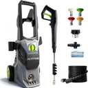 High Pressure Washer with Foam Cannon - Home Power Washer for Cars, Driveway, Patios & Decks (Light Gray.)