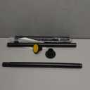 CorkLatta Matte Black Shower Curtain Rod,1 Inch Diameter Stainless Steel Adjustable Spring Tension Rods 32 to 68",with Holders,Anti-Slip,Curtain Rods No Drilling(1 Pack)