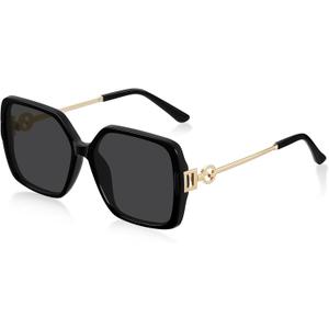 Retro Square Sunglasses for Women Oversized Vintage Style Sun Glasses UV Protection Metal Temple