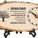 BeauGift Dad Gifts, Wooden Clock Gifts for Dad from Daughter Son Kids, Daddy Birthday Gift Idea for Papa Father Who Wants Nothing, Fathers Day Present from Child to My Dad