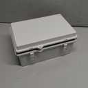 Outdoor Waterproof Electrical Box Junction Box Weatherproof IP67 ABS Plastic Enclosure Switch Router Project Box Electronics DIY Enclosure With Mounting Plate Wall Bracket Grey 8.6"x6.6"x4.3"