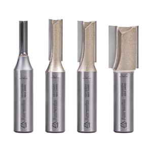 4 Pieces Undersize Plywood Dado Bits 1/2" Shank, Straight Router Bits Cutting Diameter: 7/32", 11/32", 15/32", 23/32", Useful for Routing Accurate Grooves in Undersized Plywood