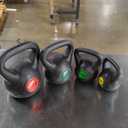 Wide Grip 3-Piece Kettlebell Exercise Fitness Weight Set, Include 5 lbs, 10 lbs, 15 lbs and 20 lbs, Set of 3 or Set of 4