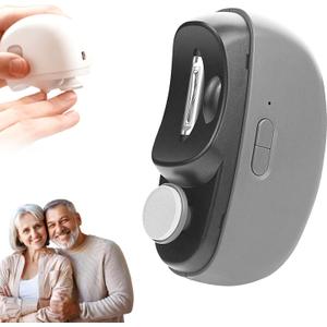 Easyclip Smart Nail Clipper - 3 in 1 Smart Electric Nail Clippers for Seniors, Baby and Adults,Polishing Clipper with LED Light,Suitable for Fingernail Toenails(Gray)