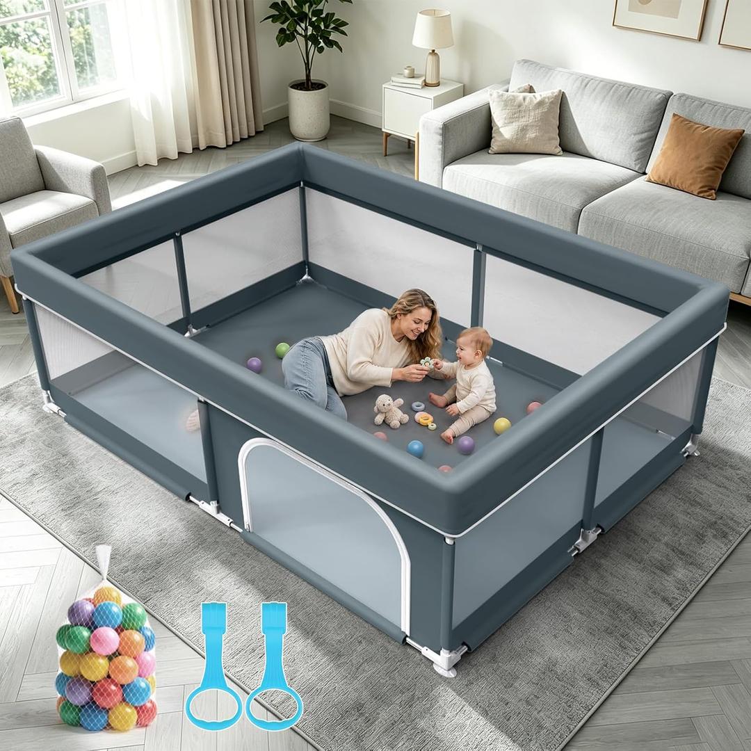 74x50 Large Baby Playpen Indoor & Outdoor Play Yard for Toddlers
