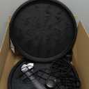 2 Pack 15.7''Large Plant Stand with Wheels, Plant Stand Dolly for Heavy Planter, Wheeled Planter Saucer Tray, Rolling plant stand, Heavy-Duty Plant Caddy with Casters for Indoor and Outdoor(Black)