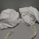 Anmao Non-See-Through Off-White Privacy Semi-Sheer Curtains for Living Room 63 Inch Length 2 Panels Set, Light Filtering That Let Light in Rod Pocket Window Drapes for Bedroom, 52W x 63L, Ivory White