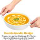 Foraineam 4 Pack 20 Ounce Porcelain Ramekins with Double Handles Oval Creme Brulee Souffle Baking Dishes