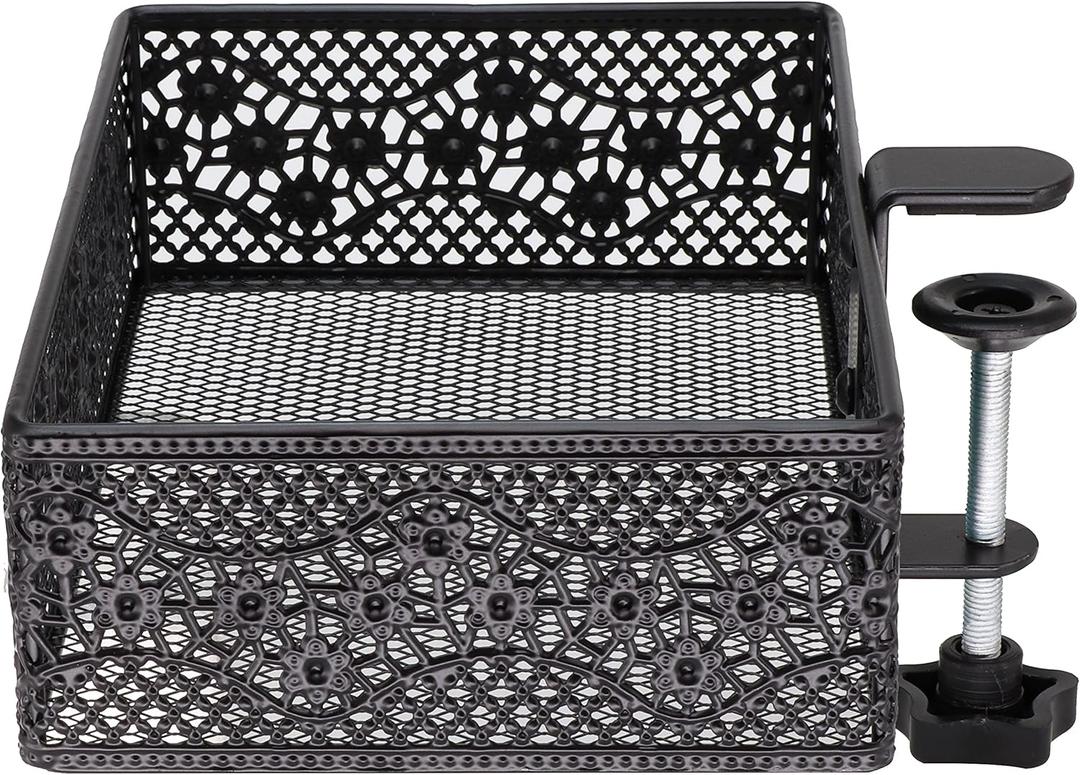 Clip-on Drawer organizers,desk organizer,can be clipped around the table to store small items (black)