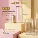 16 Pack Glass Cylinder Bud Vases for Centerpieces, 7.7 Inch Tall Clear Flower Vases in Bulk, Floating Candle Holder for Wedding, Party, Home Decor, Birthday, Anniversary, Baby Shower
