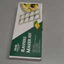 Ravioli Maker Press, Ravioli Press Mold Set - Squares Ravioli Stamp Maker Cutter with Wood Rolling Pin and Ravioli Wheel, Ravioli Stamp Pasta Making Tools | Makes 8 Ravioli, 1.85"