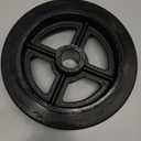 CasterHQ 8" X 2" RUBBER ON CAST IRON WHEEL - 650 LBS CAPACITY - Replacement Caster Wheel - Commercial/Industrial Application - 8 inch x 2 inch - Medium/Heavy Duty