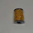 Pangda 49 ft Beaded Garland for Christmas Tree Plastic Artificial Pearl Strands String Beads Trim Roll Chain for Xmas DIY Craft Party Decoration Table Centerpiece Wedding Bouquet(Gold)