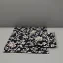 Black Floral Pillow Covers 18x18 Set of 2 Brown Cream Vintage Flower Block Print Pattern Decorative Throw Pillowcases Outdoor Rustic Farmhouse Square Cushion Cases Decor for Home Couch Sofa Bed