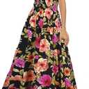 OSTOO Women's 2026 Summer Boho Floral Print Tiered Casual Flowy Long Maxi Dress