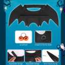 2 x Halloween Dog Bat Wings Costume, Pet Halloween Cosplay Party Dress Up Clothes with Pumpkin Bells for Dogs and Cats (Medium)
