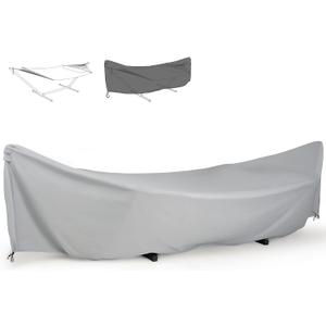 SUNCREAT Hammock Cover, Water-Resistant Polyester Hammock Stand Cover for 11-12ft Stand, Gray