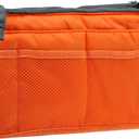 Vercord Purse Organizer Insert for Handbags Bag Organizers Inside Tote Pocketbook Women Nurse Nylon 13 Pockets Orange Large