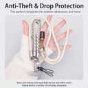 Phone Lanyard, Adjustable Cell Phone Lanyard Crossbody and Wrist Strap, 3-in-1 Anti Theft Phone Strap Neck Lanyard (Ivory)