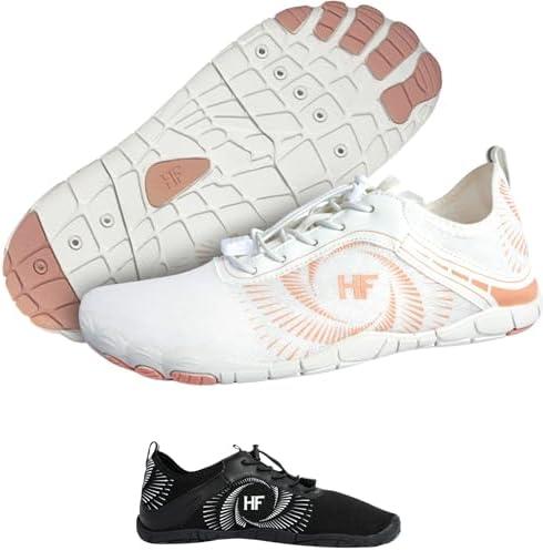 Hike Footwear HF Active - Ergonomic Design Pain Relief Barefoot Hike Shoes for Women Men | Flexible Wide Toe Box, Lightweight Boots | Quick Dry Water Shoes for Walking, 8-8.5 Wide Women/6-6.5 Wide Men, White
