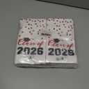 2026 Graduation Disposable Paper Napkins, Guest Dinner Hand Towels for College School Grad Class Congrats Celebration, Cocktail Party Decorations (80, Red & Black)
