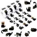 2000 PCS Black Cat Stickers, Warrior Cats Sticker Cute Kawaii Cartoon