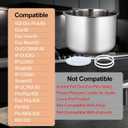 Upgraded Stainless Steel Inner Pot for Instant Pot 6 Quart, Food-Grade 304(18/8) Stainless Steel, with 2 Sealing Rings & 1 Sealing Lid