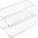 DG75-01001C Oven Rack Replacement for Samsung Range Air Fryer Rack DG75-01001D Gas Electric Stove Oven Parts 304 Stainless Steel Samsung Oven Rack NX60A6511SS NE63A6511SS Oven Accessories 2Pcs