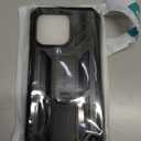 FNTCASE for iPhone 15-Pro-Max Case: Military Grade Drop Proof Rugged Protective Cell Phone Cover with Kickstand & Built-in Protector | Matte Textured Shockproof TPU Hybrid Bumper Cases (Black)