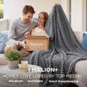 Bedsure GentleSoft Frost Gray Fleece Blanket for Couch - Cozy Soft Blankets for Women, Cute Small Throws for Girls, 108x90 Inches