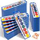 36 Pack Watercolor Paint Set, Washable Watercolor Paint Bulk for Kids, Water Color Paint with Paint Brushes, Ideal Gifts for Party Favors, School Supplies & Classroom Prizes, Art Activities, 8 Colors
