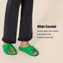 Amazon Essentials Women's Twist Slide Sandal, Slip On, Summer, Black, 9