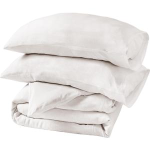 California Design Den King Size Duvet Cover Set, 3 Piece Duvet Cover & Sham Set Textured Natural Duvet Cover 106" x 90" to Fit King Size Duvet (Linen-Natural, King)