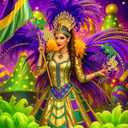 Suncalla 12 Pcs Mardi Gras Decoration Mardi Gras Picks 15 Inch Glitter Fleur De Lis Picks Carnaval Purple Green Gold Ornament for Tree Topper Home Floral Arrangement Wreath Party Decor